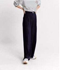 NWT Molly Bracken Navy Ladies Woven Pants Womens Smal